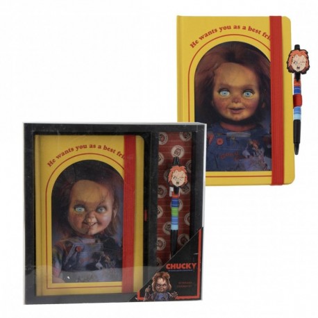 Ensemble de papeterie Chucky avec carnet et stylo
