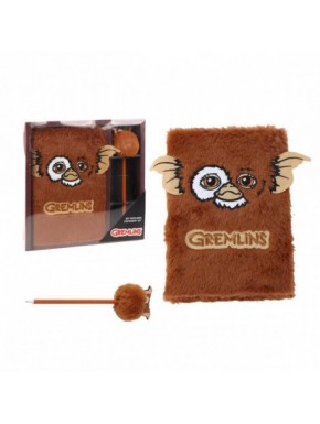Set de papeterie Gremlins avec cahier en peluche et stylo