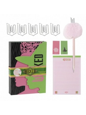 Set de papeterie Wicked avec bloc-notes, stylo et trombones