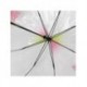 Parapluie manuel Wicked transparent avec détails roses