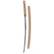 Katana Shirasaya de acero y madera con vaina