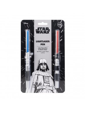 Bolígrafos sables de luz Star Wars Luke y Darth Vader