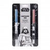 Conjunto de 2 canetas sabres de luz Star Wars Luke Skywalker e Darth Vader