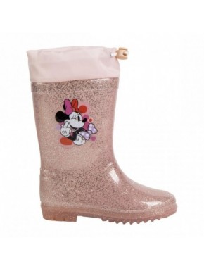 Bottes de pluie roses avec design Minnie Mouse
