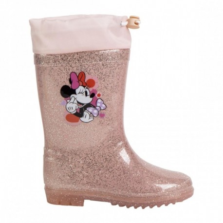 Bottes de pluie roses avec design Minnie Mouse