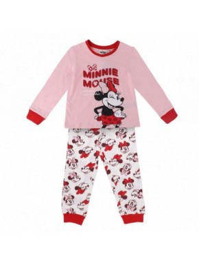 Pyjama long rose Minnie Mouse pour filles