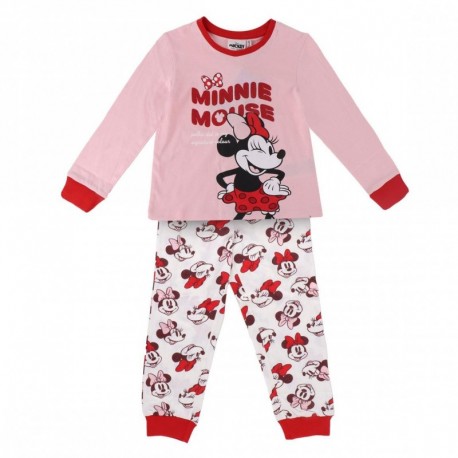 Pyjama long rose Minnie Mouse pour filles