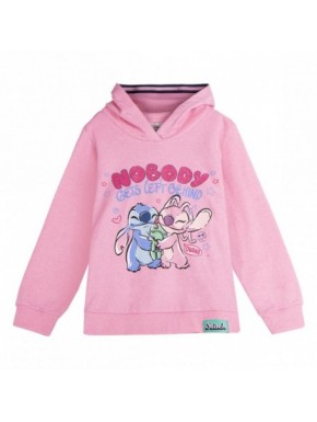 Sweat à capuche rose Stitch pour enfants