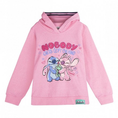 Sweat à capuche rose Stitch pour enfants