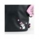 Mochila negra con detalles de Kuromi y Hello Kitty