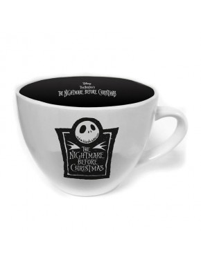 Taza capuccino Disney Pesadilla antes de Navidad con diseño de Jack Skellington