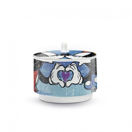 Açucareiro azul Mickey Mouse com design de coração