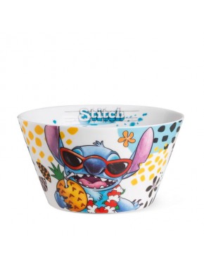 Bowl blanco con diseño de Stitch con gafas de sol