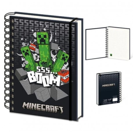Caderno lenticular A5 Minecraft com Creepers