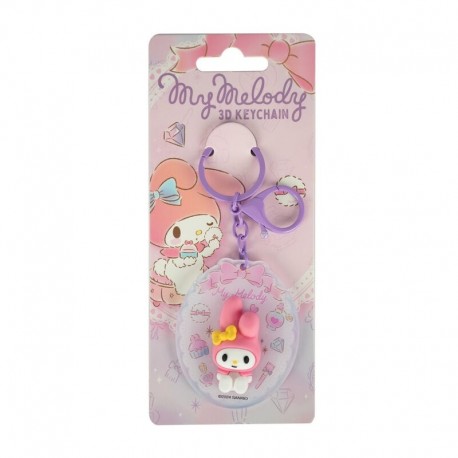 Llavero 3D Sanrio My Melody rosa y lila