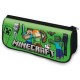 Estuche verde de Minecraft con personajes y cremallera