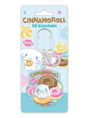 Llavero 3D Cinnamoroll de Sario con donuts