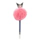 Bolígrafo con pom pom rosa y figura de Kuromi