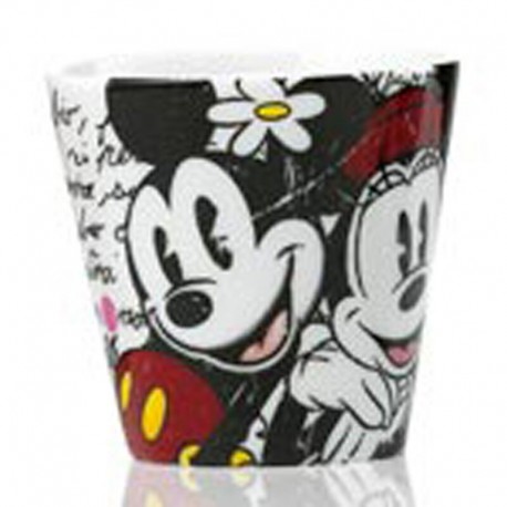Taza de café con diseño de Mickey y Minnie Mouse