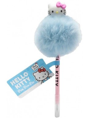 Bolígrafo Pom Pom Hello Kitty azul y rosa