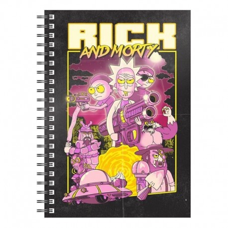 Libreta espiral Rick & Morty con diseño retro
