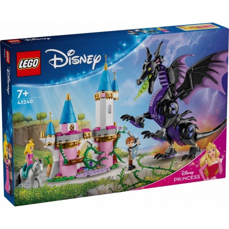 Set LEGO Maléfica Dragón con castillo y personajes Disney