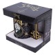 Jarra Ghost Gold Meliora de Nemesis Now con diseño dorado y negro