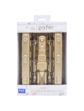 Molde para pasteles Hogwarts Express en aluminio dorado