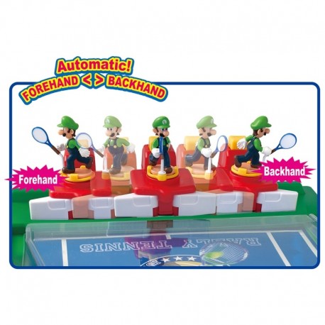 Juego de mesa Super Mario Rally Tennis con figuras de Mario y Luigi