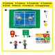 Juego de mesa Super Mario Rally Tennis con figuras de Mario y Luigi