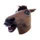 Máscara de caballo marrón con detalles realistas