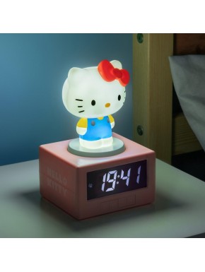 Reloj despertador Hello Kitty con luz de noche