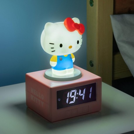 Reloj despertador Hello Kitty con luz de noche