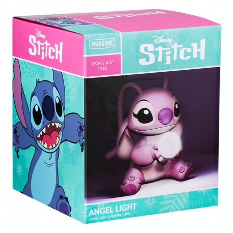 Lámpara rosa Disney Angel con bombilla iluminada