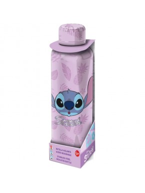 Botella termo Stitch lila 515 ml con diseño de palmas