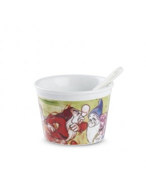 Set de tazas de helado 7 enanitos con cuchara