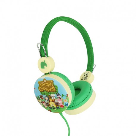 Auriculares Kids CORE Animal Crossing verdes para niños