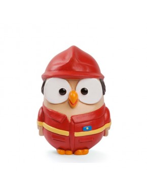 Figura coleccionable Goofi Bombero de Disney con casco rojo