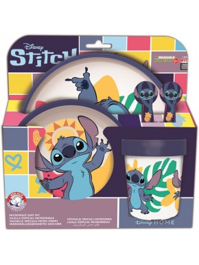 Set de 5 piezas antideslizante con diseño de Stitch bicolor