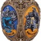 Adorno colgante con escudos de Gryffindor, Slytherin, Hufflepuff y Ravenclaw