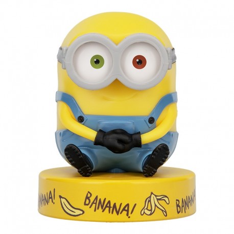 Lámpara Minions Bob amarilla con base 'BANANA!'