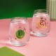 Set de 2 vasos de cristal Wicked con diseños dorados