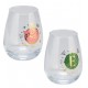 Set de 2 vasos de cristal Wicked con diseños dorados