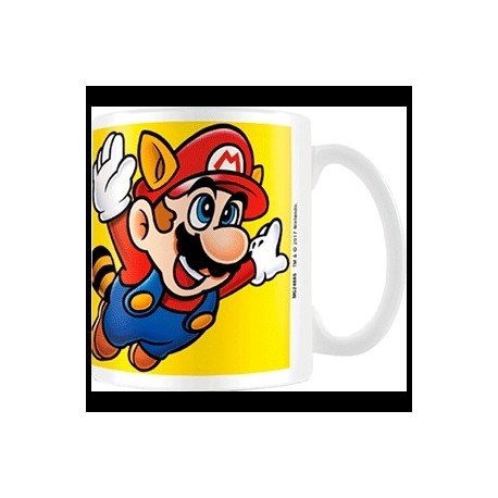 Taza de cerámica Super Mario Bros 3 con diseño de evolución.
