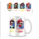 Taza de cerámica Super Mario Bros 3 con diseño de evolución.
