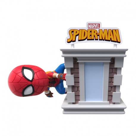 Figurine Spider-Man Spider-Clan 10 cm sur bâtiment