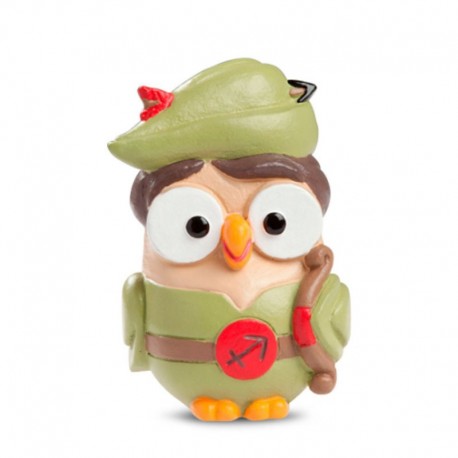 Figura coleccionable de Goofi Sagitario en verde y rojo