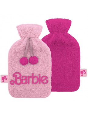 Bolsa de agua caliente rosa con logo de Barbie