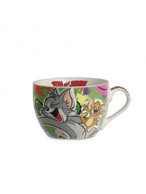 Taza de desayuno Tom y Jerry 480 ml con diseño colorido