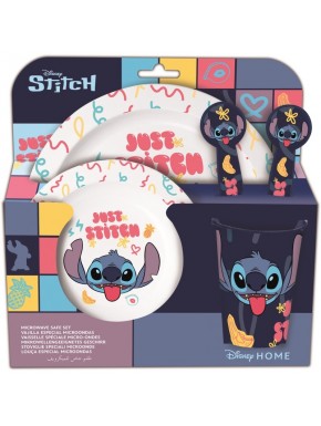 Set de vajilla microondas de 5 piezas con diseño de Stitch